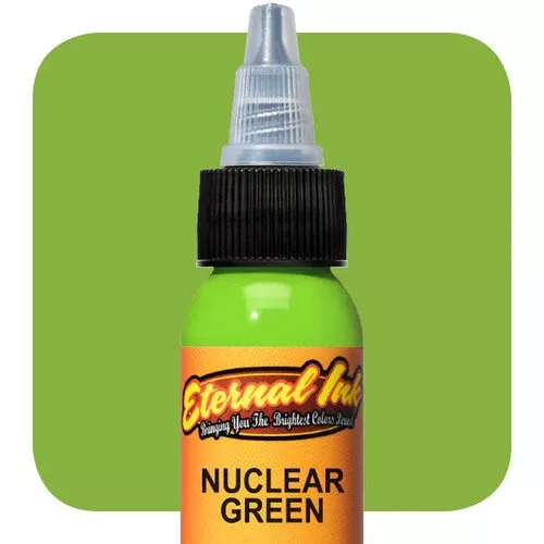 Eternal Nuclear Green Tattoo Ink, 1oz, Each, Ink-Eternal_033-1oz