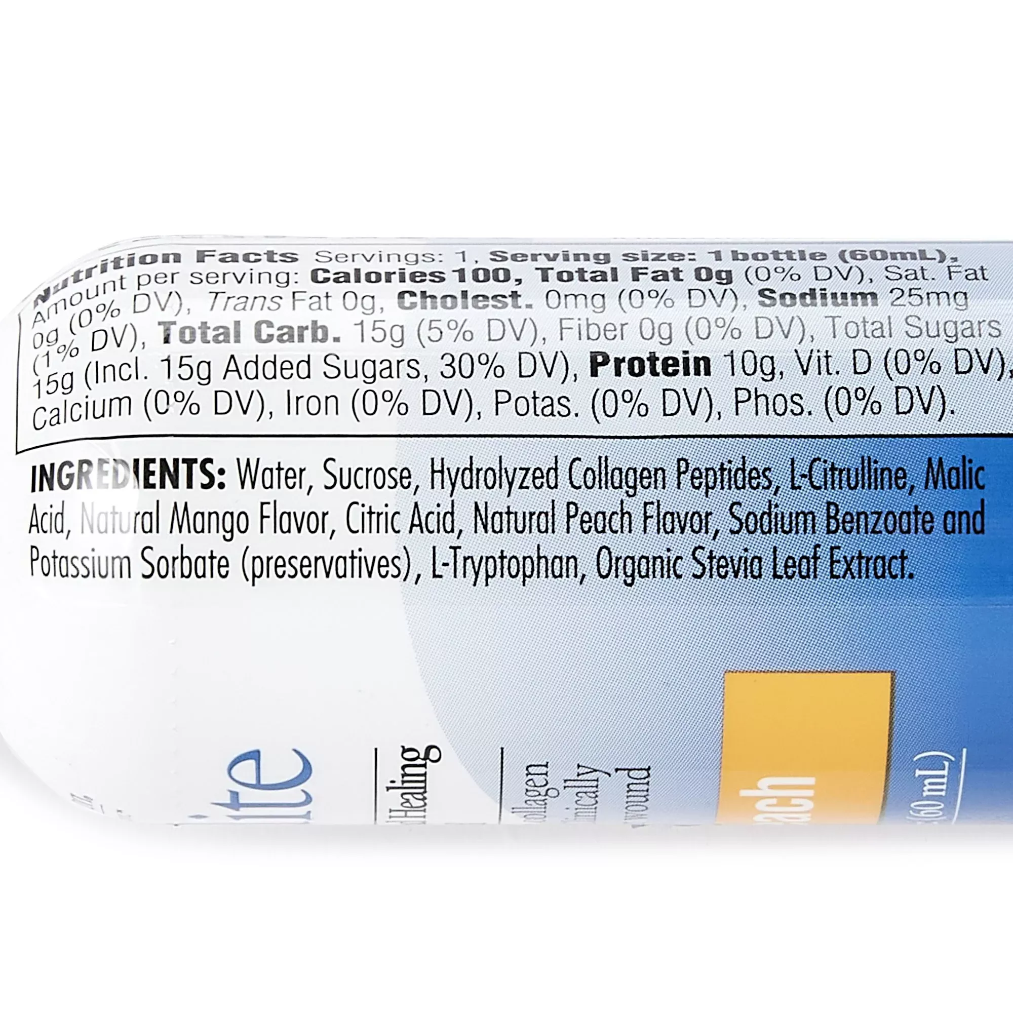 Expedite™ Mango-Peach Concentrated Collagen Dipeptides Medical Food, 2-oz.