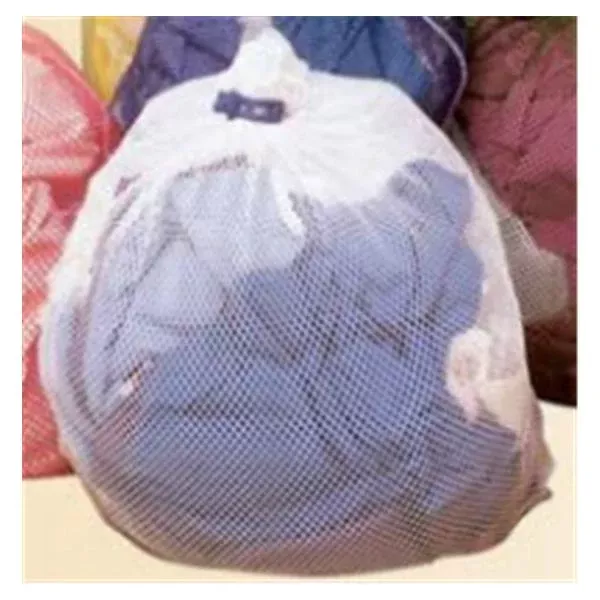 Fashion Seal Bag Lndry/Lnn Hxgn Wv Ptrn Fashion Shield Wht 24x36 Poly Msh Ea (52946-WHITE)