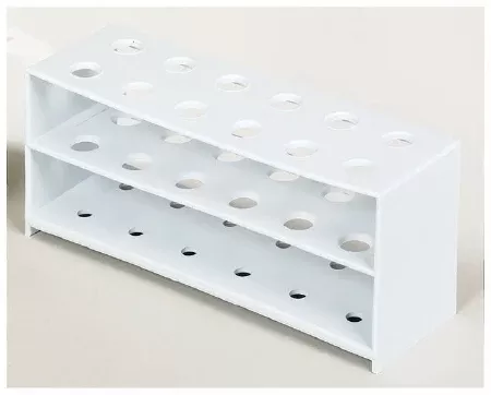 Fisher Scientific 3-Tiered Test Tube Rack Dynalon™ 12 Place 12 mm Tube Size White 2-2/5 X 7-1/2 Inch - M-920357-4844 - Each