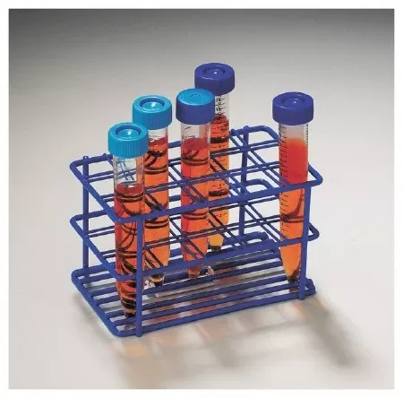 Fisher Scientific Centrifuge Tube Centrifuge Tube Rack Fisherbrand™ Poxygrid™ 15 Place 16 to 20 mm Tube Size Blue 3 X 3-1/4 X 5 Inch - M-869978-3464 - Each