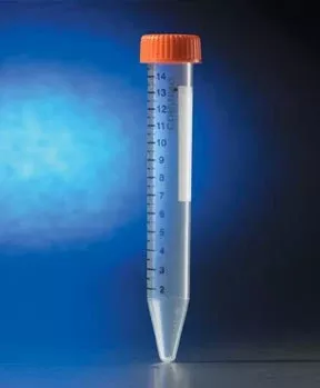 Fisher Scientific Corning Centrifuge Tube Conical Bottom Plain 17 X 119 mm 15 mL Orange Plug Seal Cap Polypropylene Tube - M-639057-3874 - Case of 500