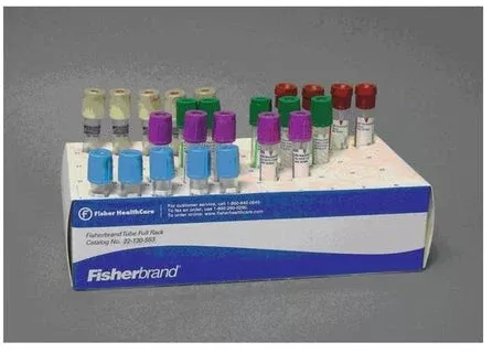 Fisher Scientific Disposable Blood Tube Rack Fisherbrand™ 40 Place 12 X 75 mm / 16 X 100 mm Tube Size White - M-1129749-1669 - Case of 100