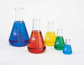 Fisher Scientific Erlenmeyer Flask Set Borosilicate Glass 50 mL, 125 mL, 250 mL, 500 mL, 1000 mL - M-677532-1935 - ST/1