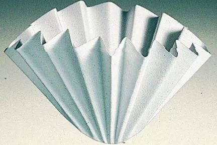Fisher Scientific Filter Paper Fisherbrand 12.5 cm OD, Particle Retention: Above 10 µm, Qualitative Circle, Coarse, Grade: P8 Fluted Conical Funnels - M-688781-4681 - Pack of 100