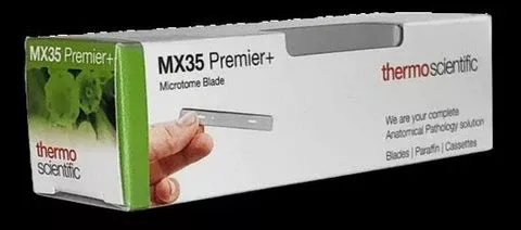 Fisher Scientific Microtome Blade Thermo Scientific™ 8 X 80 mm, 0.25 mm Thick, 34° Cutting Angle For High-quality Thin Sections - M-889622-538 - Case of 50
