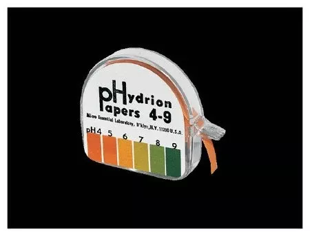 Fisher Scientific pH Test Paper Hydrion 6 to 8 pH Range, Single Roll, Color Chart, 100 Tests, Dispenser - M-906486-214 - Each