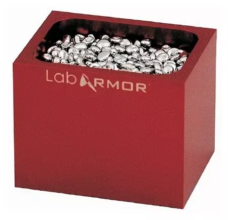Fisher Scientific Single and Double Bead Block Lab Armor 3 X 3.75 Inch, 0.25 Liter, Red, 2.5 X 3.25 Inch Tube, -112 to 572°F Temperature Range For Standard Commercially Available Dry Bath - M-1058251-3069 - Each