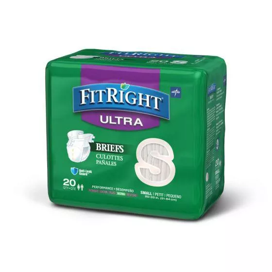 FitRight Ultra Cloth-Like Brief, Small 20"-33"