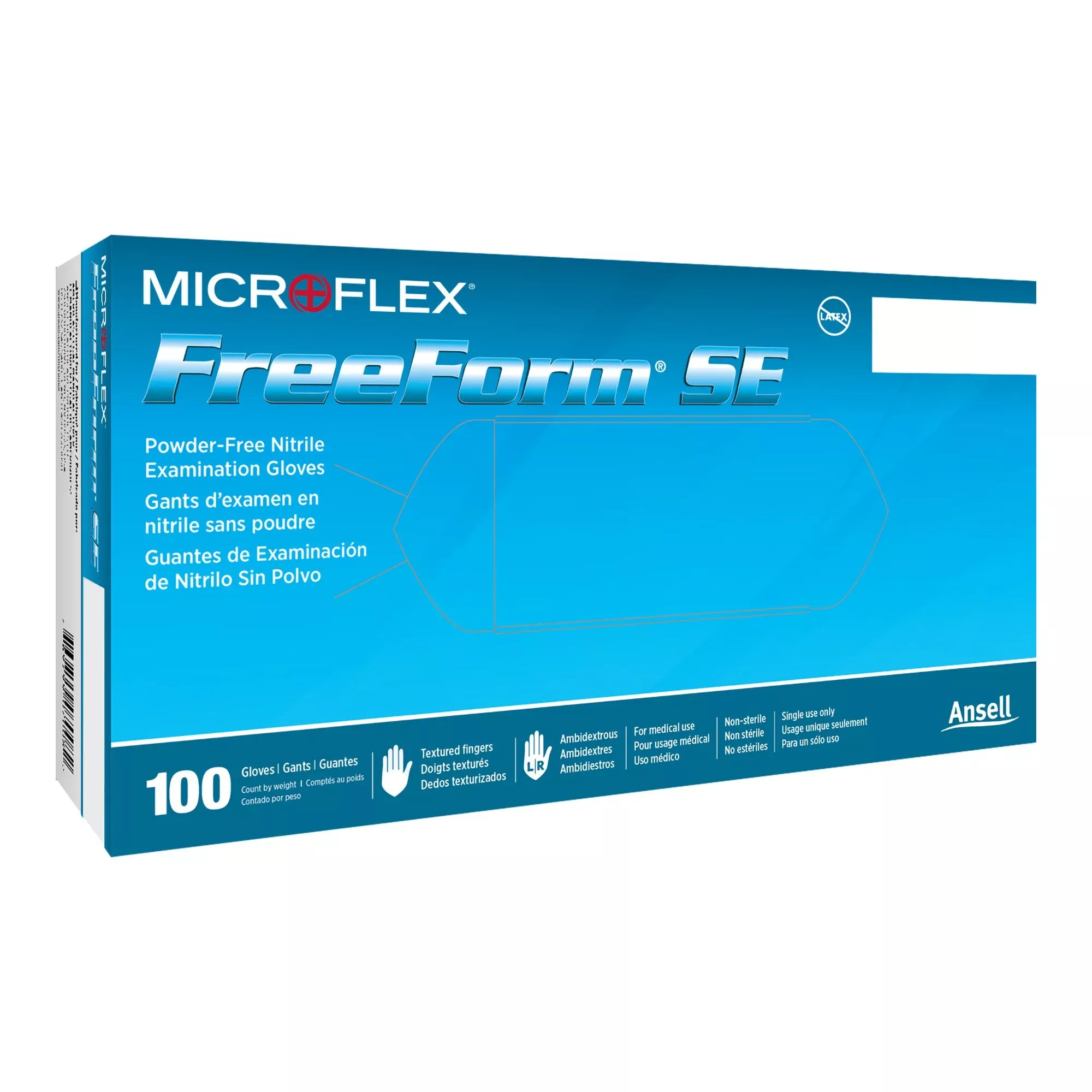 FreeForm SE Nitrile Exam Glove, Extra Small, Blue