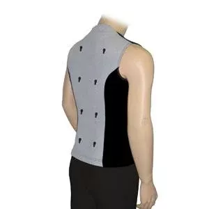 Full Back Conductive Vest with (8) 2" x 3" Fabric Electrodes, Large