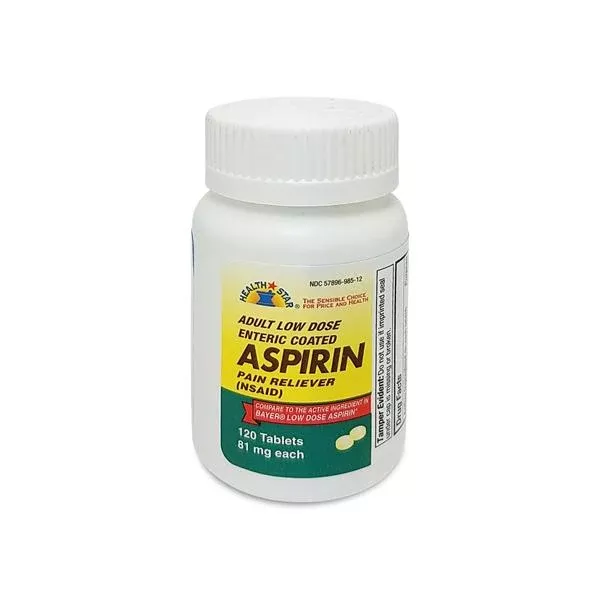 Geri-Care Pharmaceuticals Aspirin EC 81mg Tablets Low Dose Enteric Coated 120/Bt