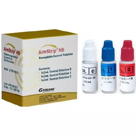 Germaine Laboratories Inc Control Set AimStrip Hemoglobin 3 X 2 mL - M-1059335-2872 - Each