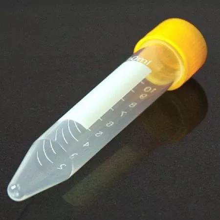 Globe Scientific Centrifuge Tube Conical Bottom Plain 16 X 100 mm 10 mL Yellow Screw Cap Polypropylene Tube - M-920344-4112 - Case of 1000