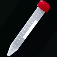 Globe Scientific Centrifuge Tube Conical Bottom Plain 19 X 120 mm 15 mL Red Screw Cap Polypropylene Tube - M-537545-127 - Bag of 25