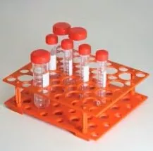 Globe Scientific Centrifuge Tube Test Tube Rack 50 Place 15 / 50 mL Tube Size Orange 63 X 171 X 209 mm - M-898241-1857 - Each