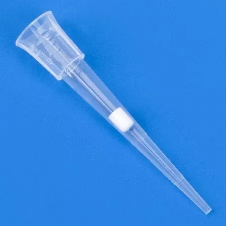 Globe Scientific Certified Filter Pipette Tip 31 mm, Universal, 0.1 to 10 µL, Natural, Polyethylene Filters, Low Retention, Graduated, Sterile, Racked For Designed for Use on All Popular Pipettors - M-984130-2754 - Box of 10