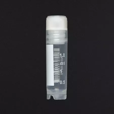 Globe Scientific CryoClear™ Cryogenic Tube Conical Bottom, Skirted Plain 12.5 X 48.4 mm 2 mL Without Color Coding Screw Cap Polypropylene Tube - M-812313-1188 - Pack of 50