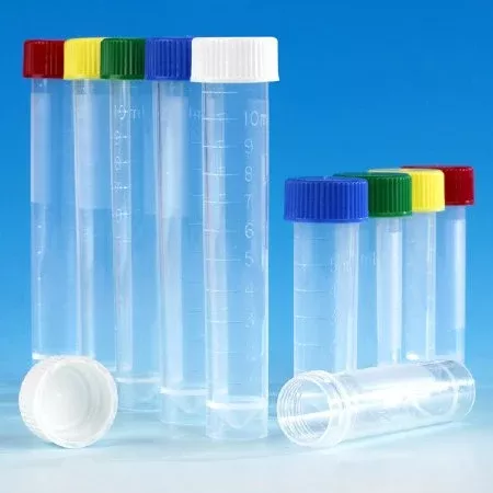 Globe Scientific Globe Scientific Transport Tube Conical Bottom, Skirted Plain 16 X 93 mm 10 mL White Screw Cap Polypropylene Tube - M-486546-3037 - Case of 1000