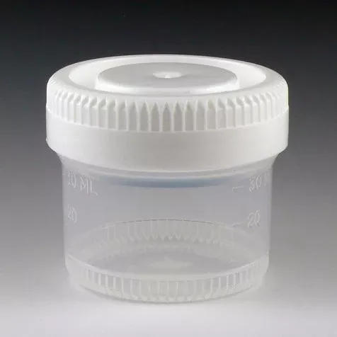 Globe Scientific Specimen Container Tite-Rite™ 48 mm Opening Polypropylene 40 mL (1.35 oz.) Screw Cap Unprinted NonSterile - M-1073599-135 - Case of 600