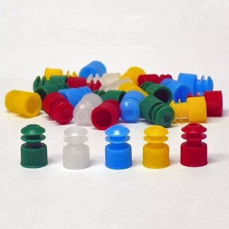 Globe Scientific Test Tube Cap Blue, Flanged Plug 12 mm Tube - M-453246-2215 - Case of 1000