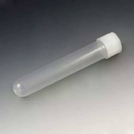 Globe Scientific Test Tube Round Bottom Plain 16 X 100 mm 12 mL White Screw Cap Polypropylene Tube - M-889679-179 - Case of 1000