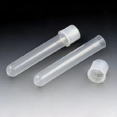 Globe Scientific Test Tube Round Bottom Plain 17 X 100 mm 14 mL Without Color Coding Dual Position Snap Cap Polypropylene Tube - M-891887-4286 - Case of 500