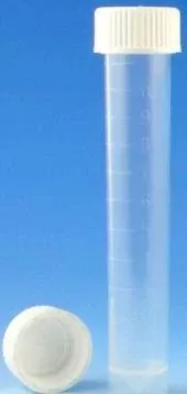 Globe Scientific Transport Tube Conical Bottom, Skirted Plain 16 X 92 mm 10 mL White Screw Cap Polypropylene Tube - M-724921-103 - Case of 500