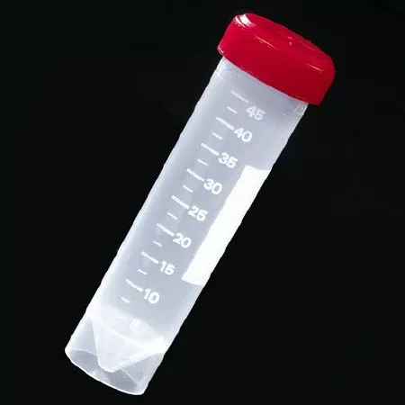 Globe Scientific Transport Tube Conical Bottom, Skirted Plain 30 X 115 mm 50 mL Red Screw Cap Polypropylene Tube - M-537810-3659 - Bag of 25
