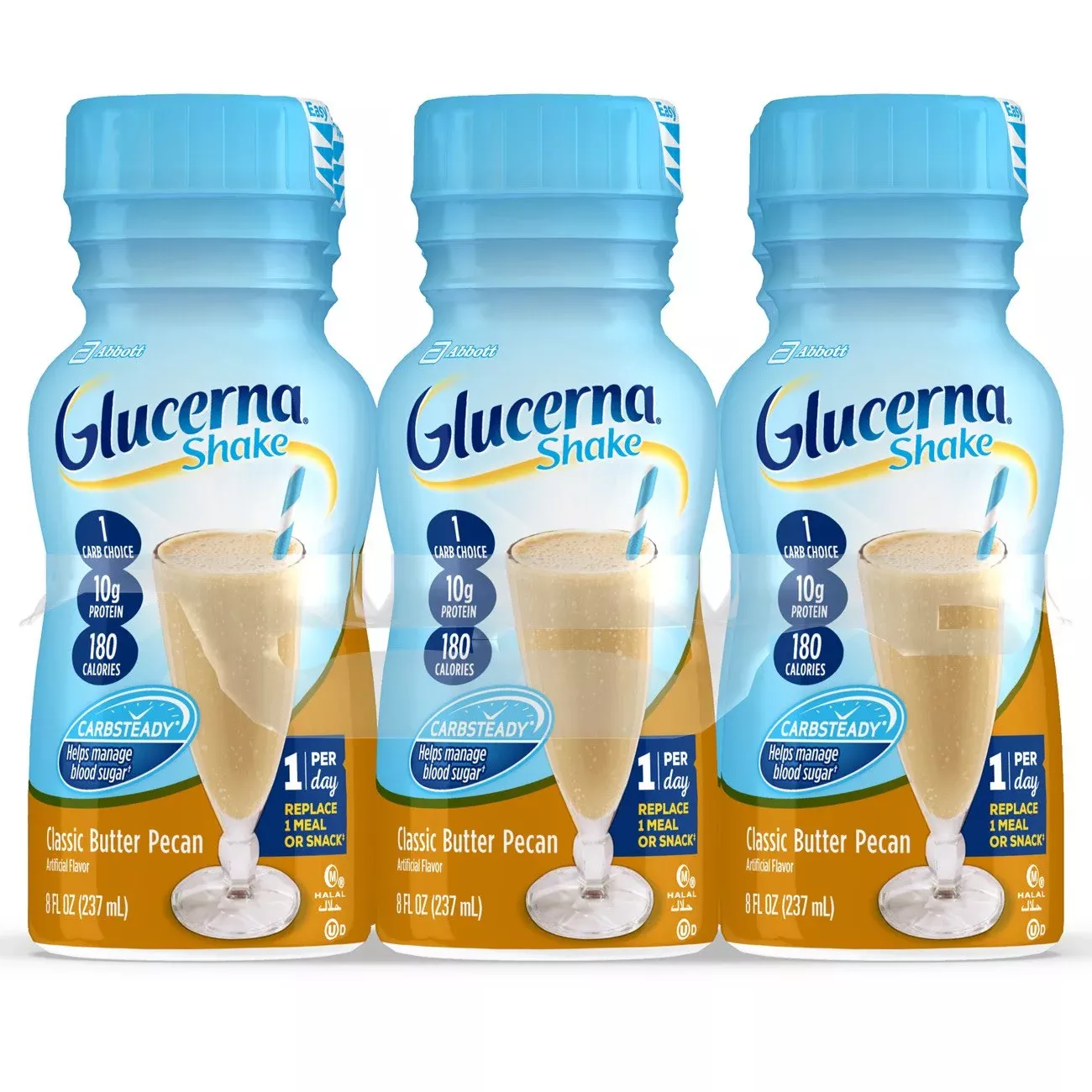 Glucerna Original Shake, Butter Pecan Flavor, 8-ounce bottle