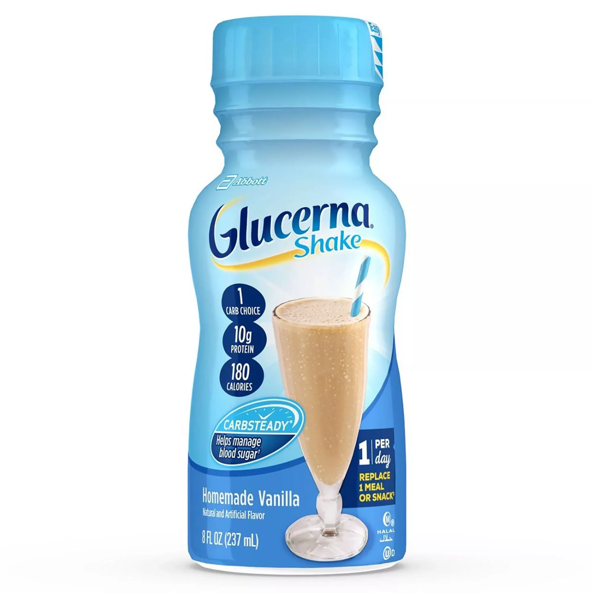Glucerna Original Shake, Vanilla Flavor, 8-ounce bottle