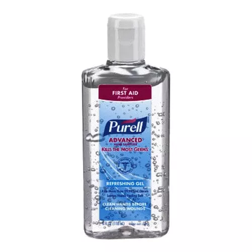 Gojo Purell Advanced Instant Hand Sanitizer Gel, 4 oz, Portable Flip Cap Bottle