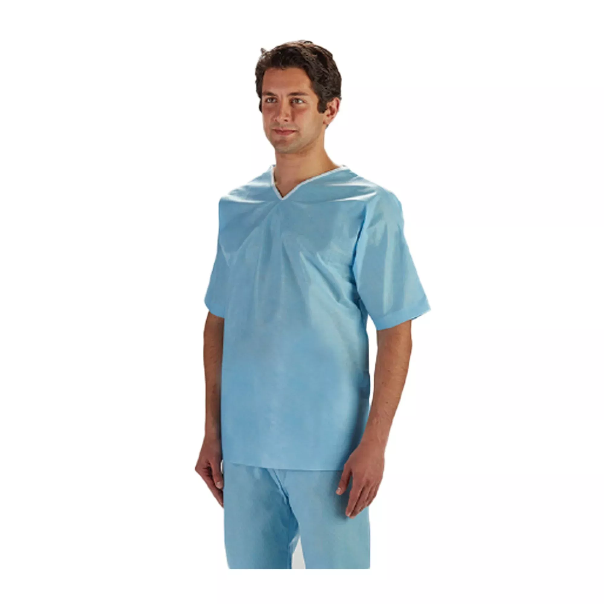 Graham Medical Patient Scrub Pants, Light Blue, Large