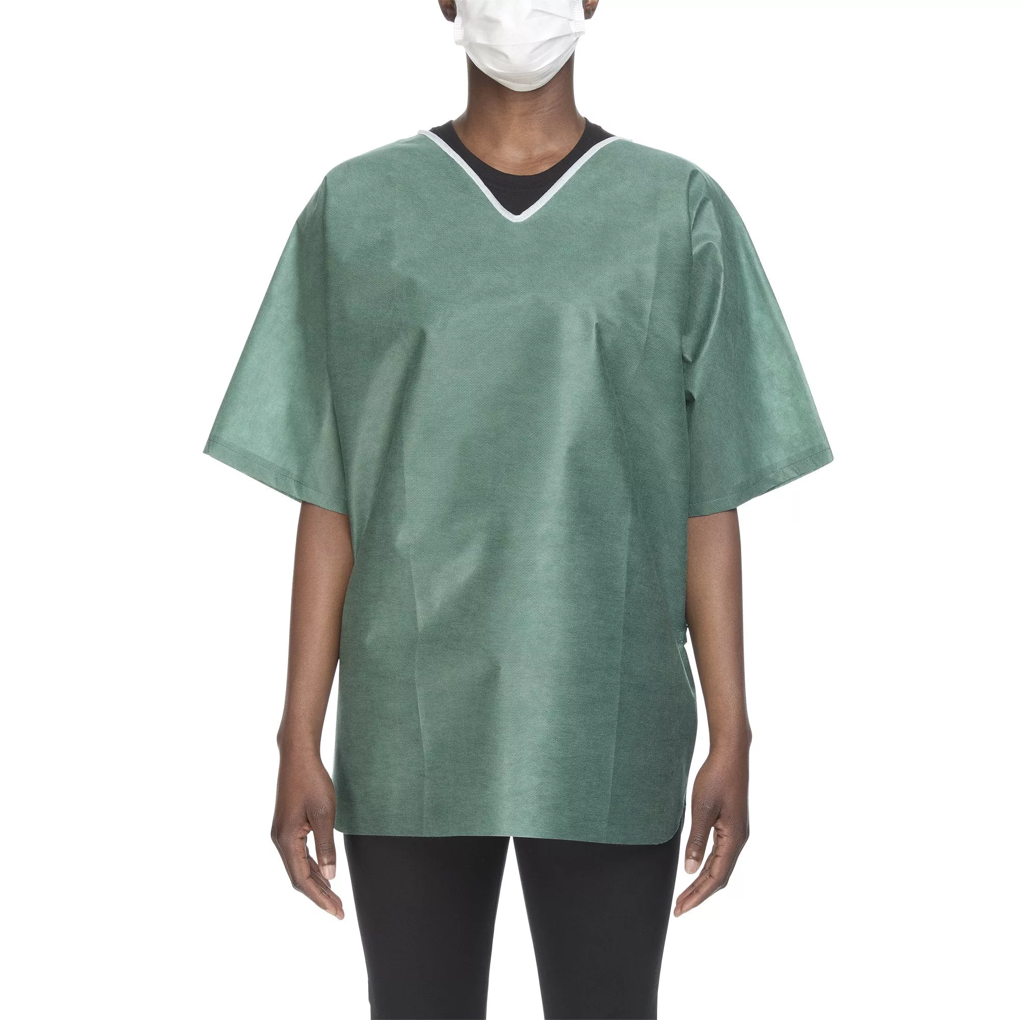 Graham Medical Short Sleeve Scrub Shirt, Green, Large