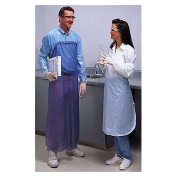 Grainger Apron Utility Vinyl Unisex Blue Universal 54 in x 33 in Adult Ea
