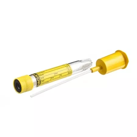 Greiner Bio-One VACUETTE Transport Tube Round Bottom CCM (Count and Culture Mannitol) Additive 13 X 75 mm 4 mL Yellow / Black Ring Pull Cap Polyethylene Terephthalate (PET) Tube - M-1064095-1588 - Case of 300