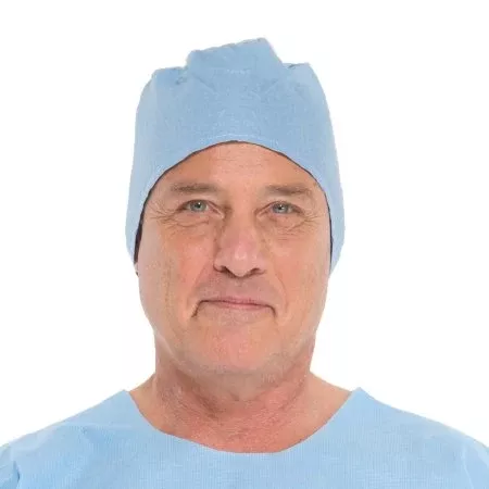 Halyard Surgeon Cap, Blue Tie Closure, One Size Fits Most