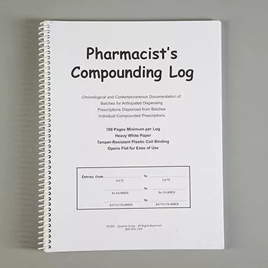Health Care Logistics Book Pharmacist's Compounding Log Ea