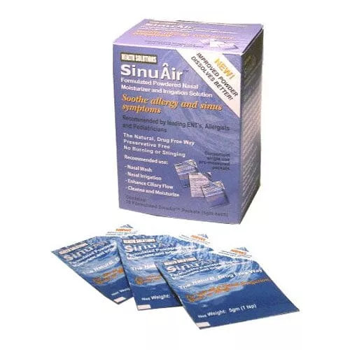 Health Solutions SinuAir Formulated Saline Nasal Irrigation Powder