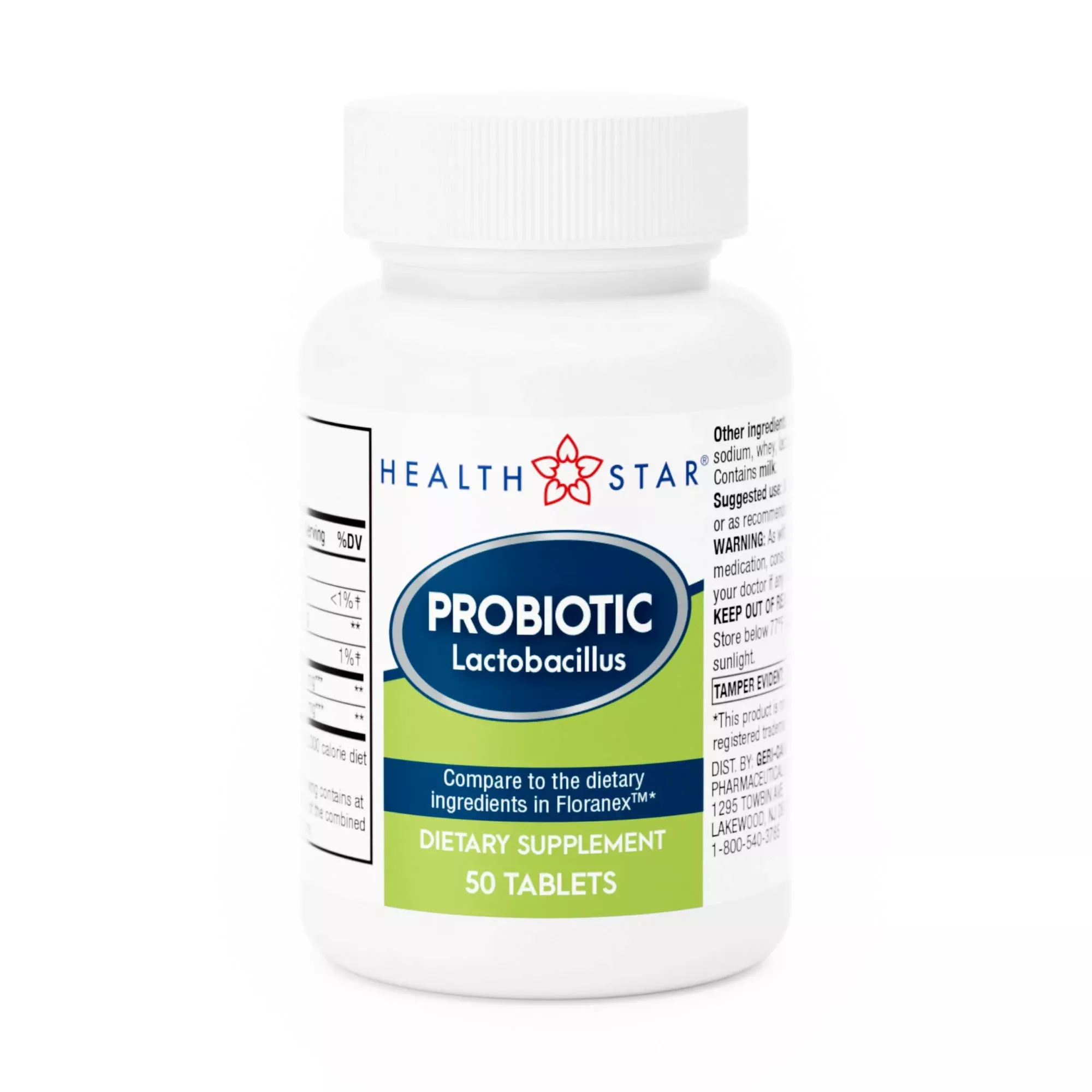 Health*Star Lactobacillus Probiotic Dietary Supplement Tablets