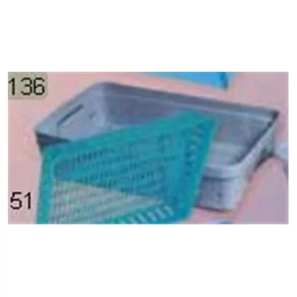Healthmark Basket Sterilization Polypropylene 17-3/4x10-3/4" Gray Ea