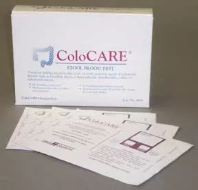 Helena Laboratories Rapid Test Kit ColoCare Office Pack Colorectal Cancer Screening Fecal Occult Blood Test (FOBT) Stool Sample 50 Tests - M-269782-1102 - Box of 50