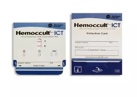 Hemocue Patient Sample Collection and Screening Kit Hemoccult ICT Colorectal Cancer Screening Fecal Occult Blood Test (iFOB or FIT) Stool Sample 100 Cards - M-527567-789 - Box of 100