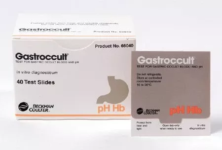 Hemocue Rapid Test Kit Gastroccult Antacid Prophylaxis Monitor Gastric Occult Blood and pH Test Gastric Aspirate / Vomitus Sample 40 Tests - M-369828-2256 - Box of 40