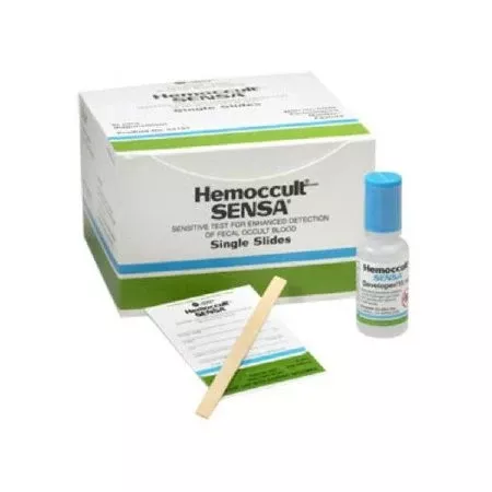 Hemocue Rapid Test Kit Hemoccult Sensa Colorectal Cancer Screening Fecal Occult Blood Test (FOBT) Stool Sample 100 Tests - M-735975-2323 - Case of 10
