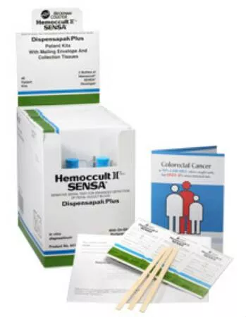 Hemocue Rapid Test Kit Hemoccult Sensa Dispensapak™ Plus Colorectal Cancer Screening Fecal Occult Blood Test (FOBT) Stool Sample 40 Tests - M-174824-3201 - Case of 160