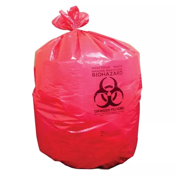 Heritage Bag Company Bag Biohazard 38x45" 40gal Red Symbol 125/Ca