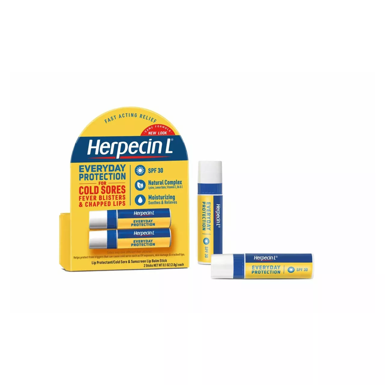 Herpecin-L Lip Protectant Cold Sore & Sunscreen Lip Balm, Twin-Pack