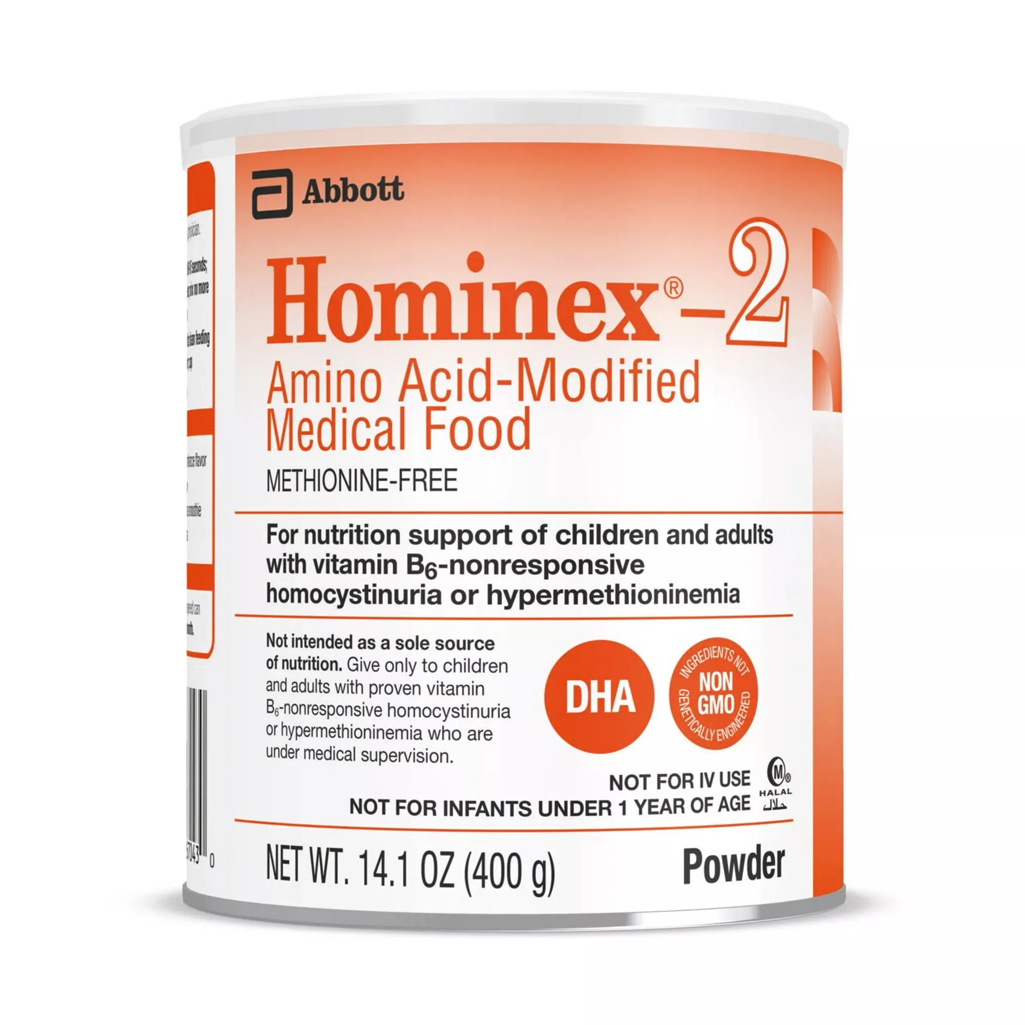 Hominex-2 Food for Vitamin B-6–Nonresponsive Homocystinuria, Hypermethioninemia