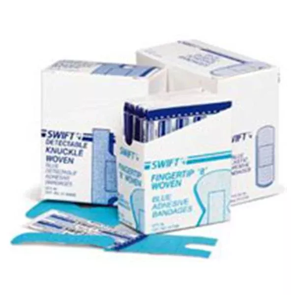 Honeywell Safety Products Bandage Metal Detectable Fbrc Swift 1x3" Flexible Blue LF 100/Bx
